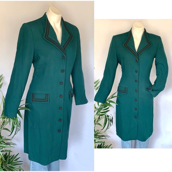 v i n t a g e :: Sophisticated Embroidered Longline Blazer Dress - Picture 5 of 13